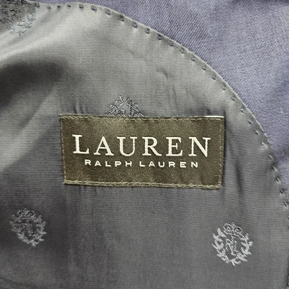 LAUREN Ralph Lauren Blazer Mens 48L Long Large Navy Wool Stretch Sport Coat Suit